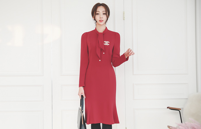 美人鱼连衣铃兰围脖脖子